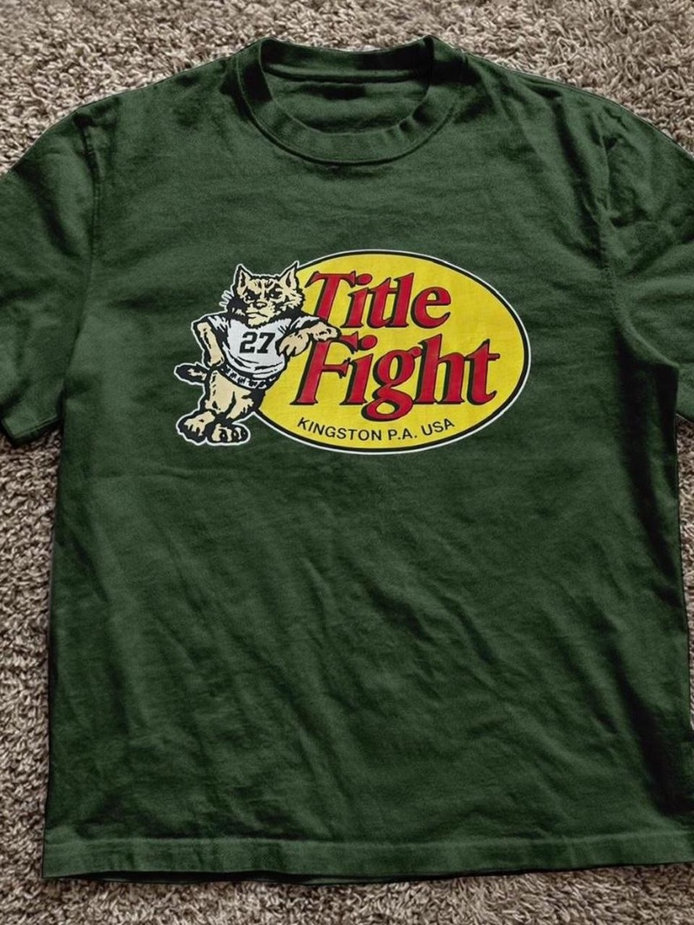 Gildan Forest Green 'Title Fight' Graphic Tee